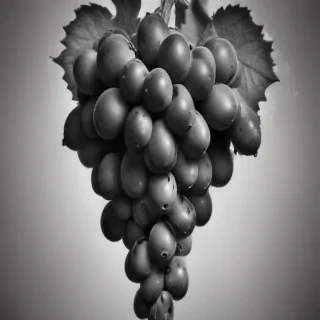 grapes clipart black and white