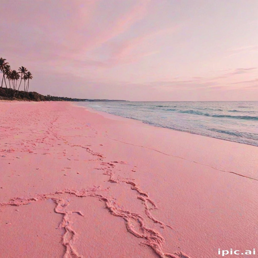 pink beach aesthetic