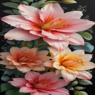 flower drawings color