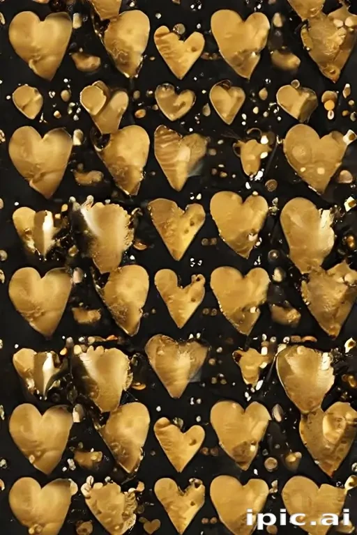 gold heart wallpaper