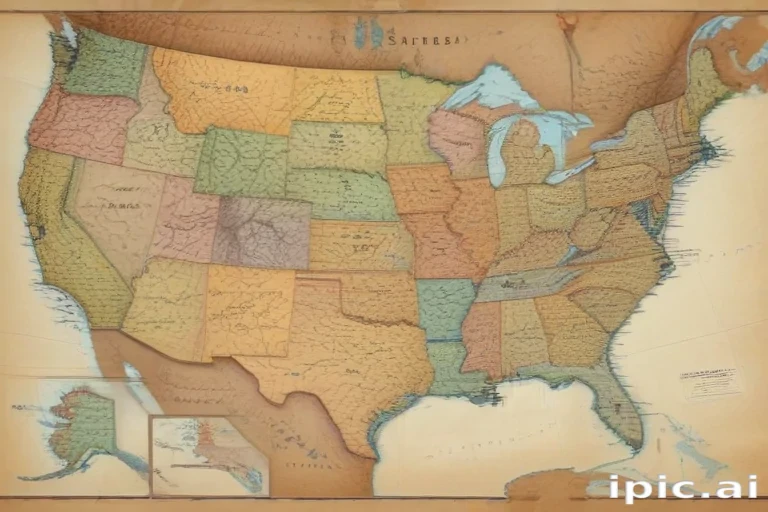 map of united states with states