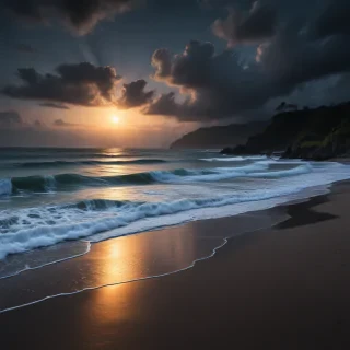 dark beach wallpaper