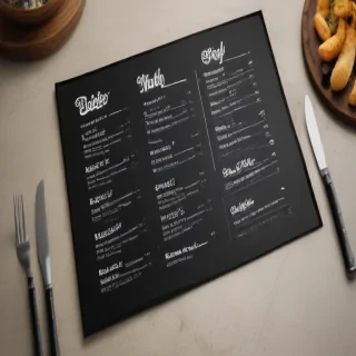 restaurant menu mockup