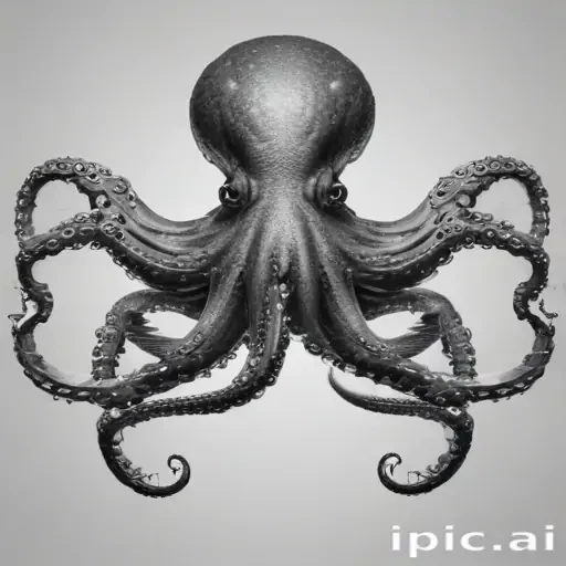 octopus clipart black and white