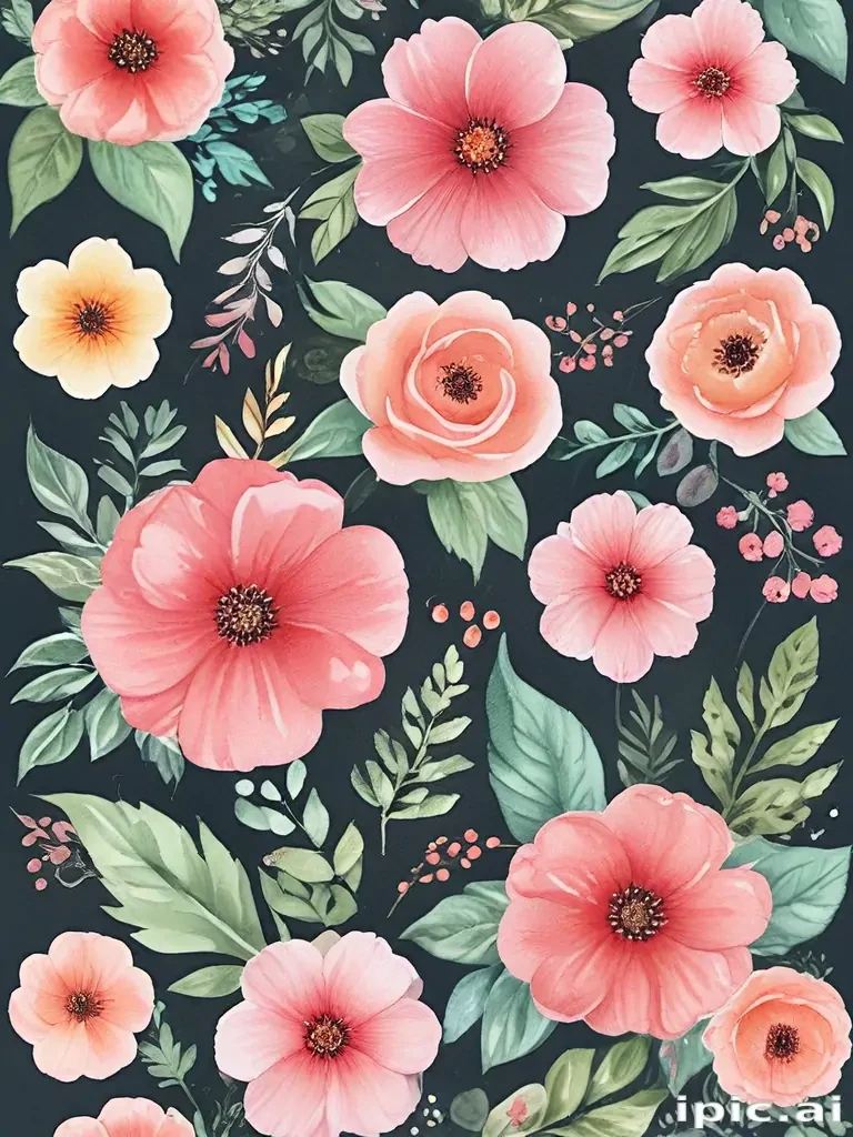 watercolor flowers clipart
