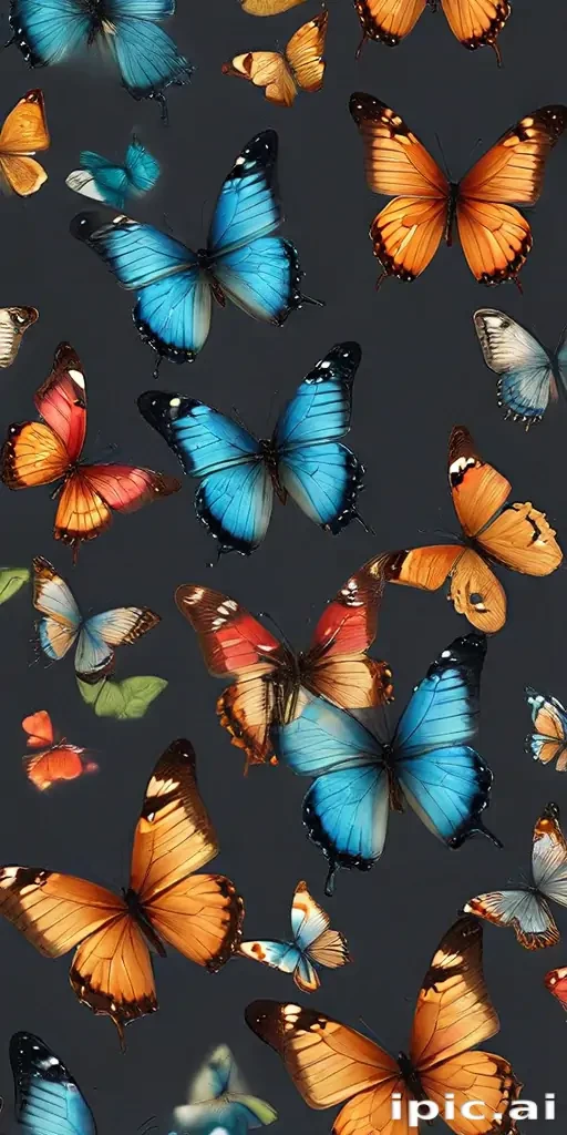 butterflies transparent background