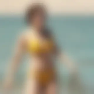 emma watson yellow bikini