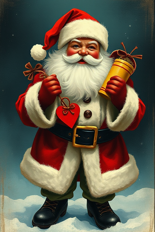 vintage santa images free