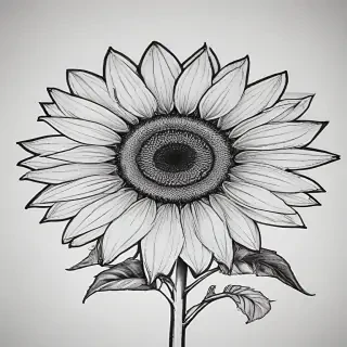 sunflower outline