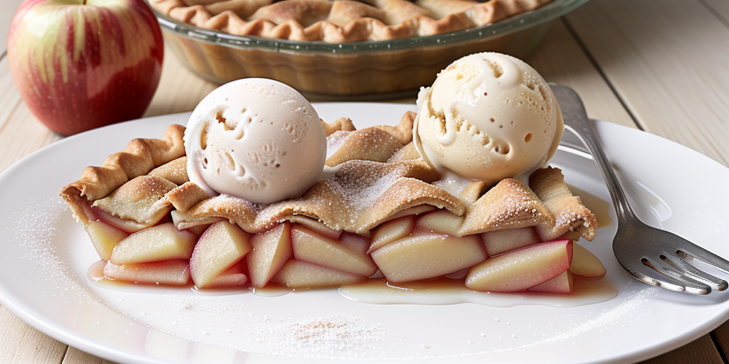apple pie with ice cream