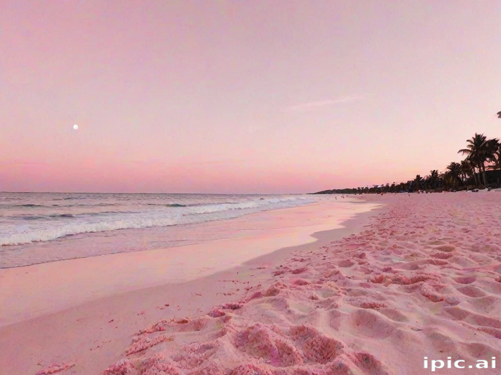 pink beach aesthetic