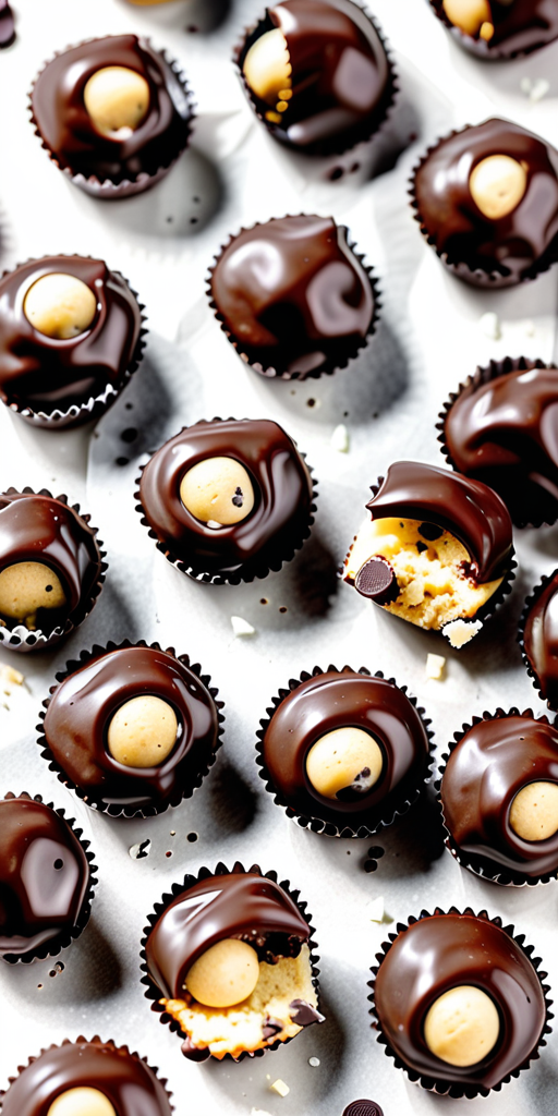 chocolate covered cookie dough bites