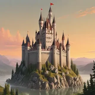 cartoon of castle