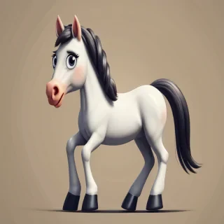 image of a cartoon horse