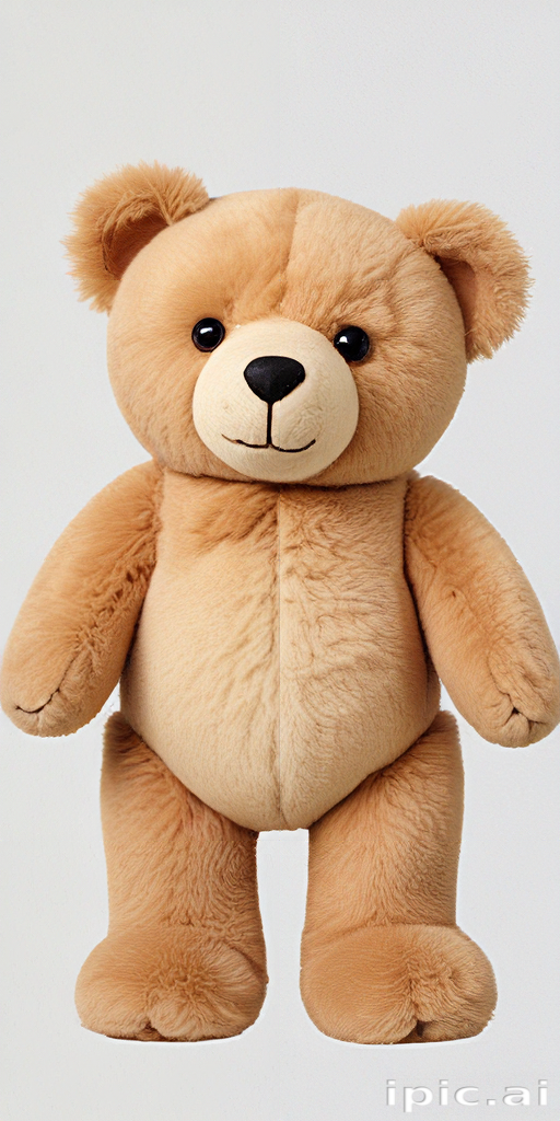 A Soft and Cuddly Plush Teddy Bear with a Friendly Smile.