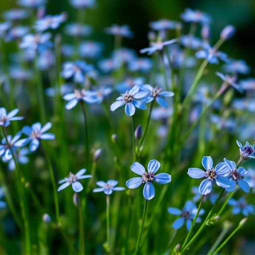 blue flowers background