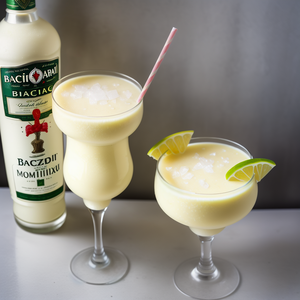 Refreshing Tropical Cocktails with Lime Garnish and Ice Served Chilled