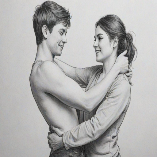 couples drawing poses