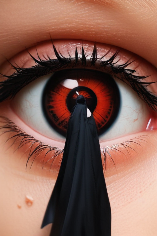The Haunting Gaze: A Mysterious Figure Veiled Within an Eye