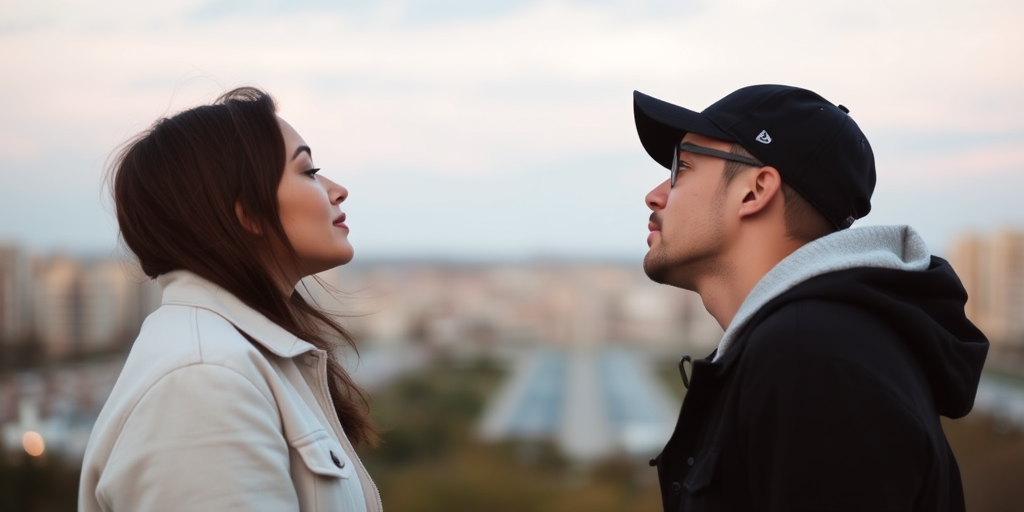 couple kissing aesthetic