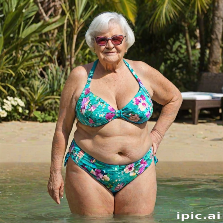 fat granny bikini