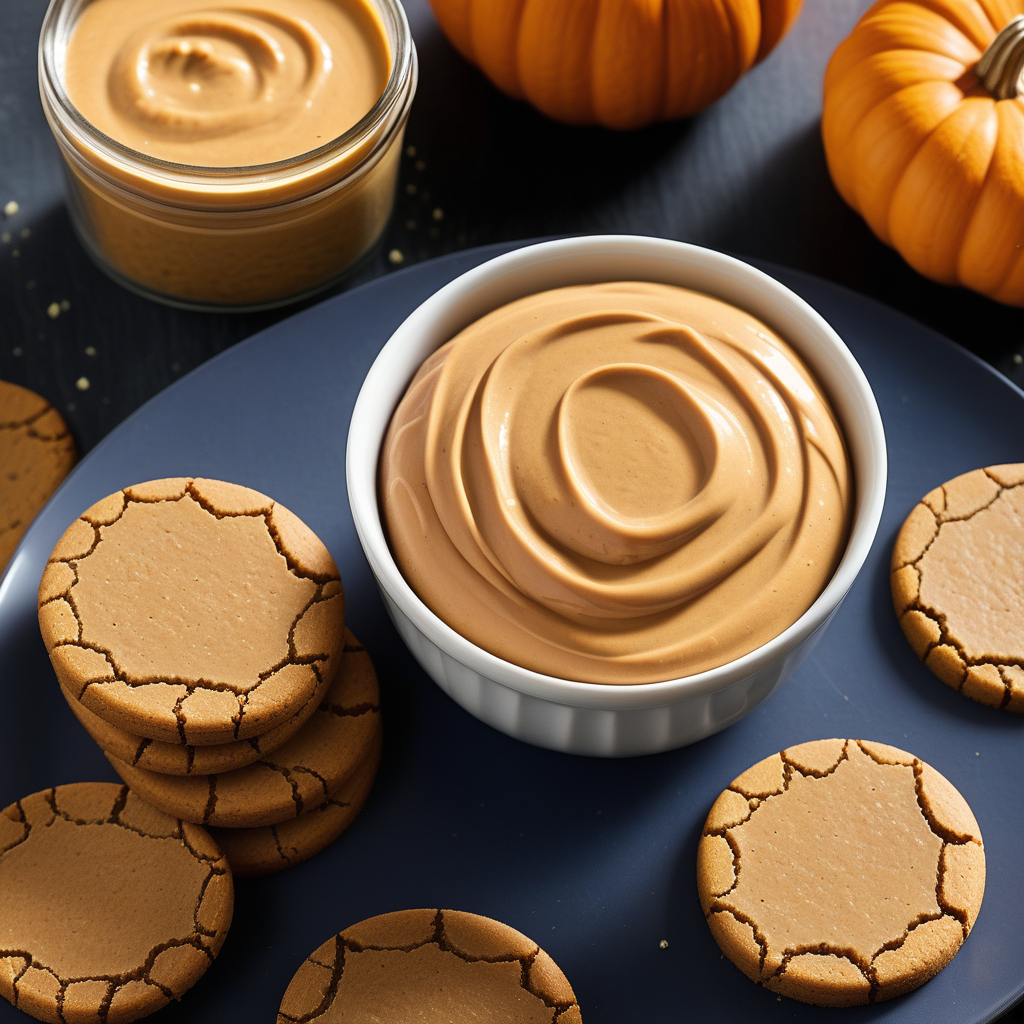 ginger snap cookies with pumpkin dip