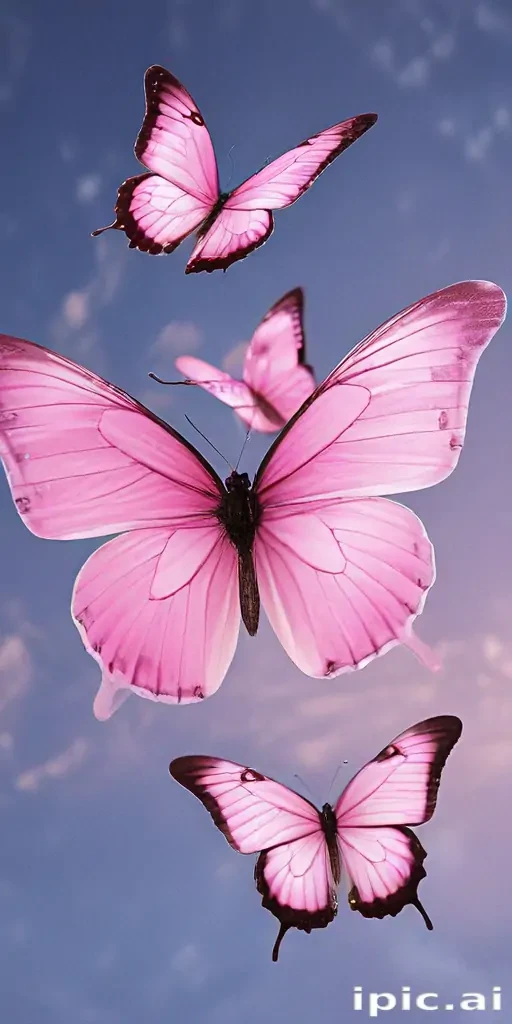 images of pink butterflies