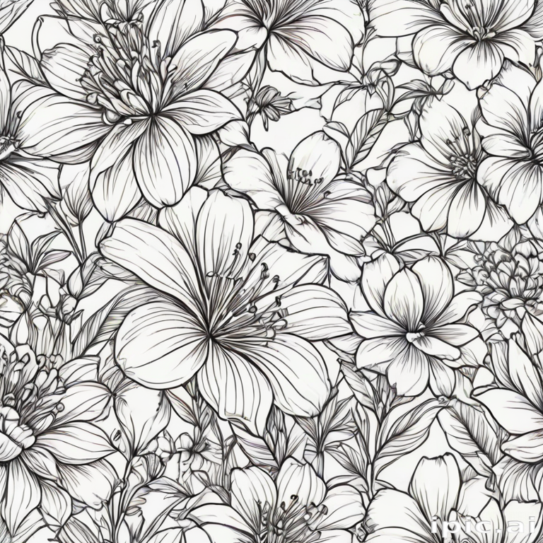 flower line art