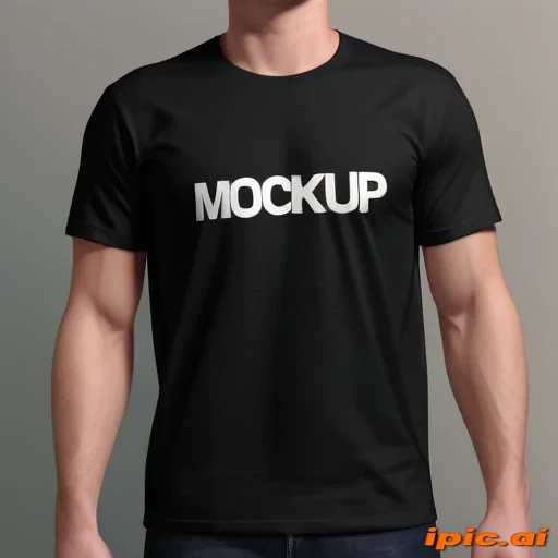 mockup tshirt black