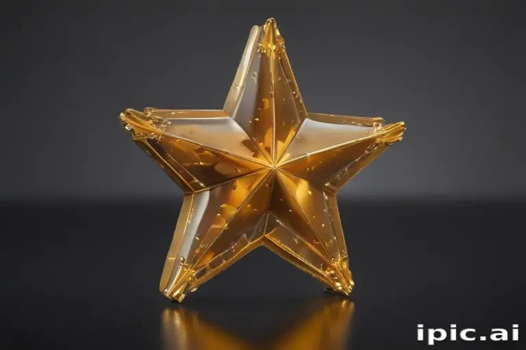 transparent gold star
