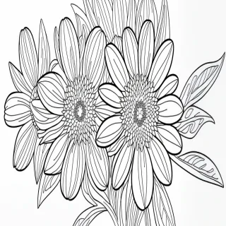 flower drawing for coloring