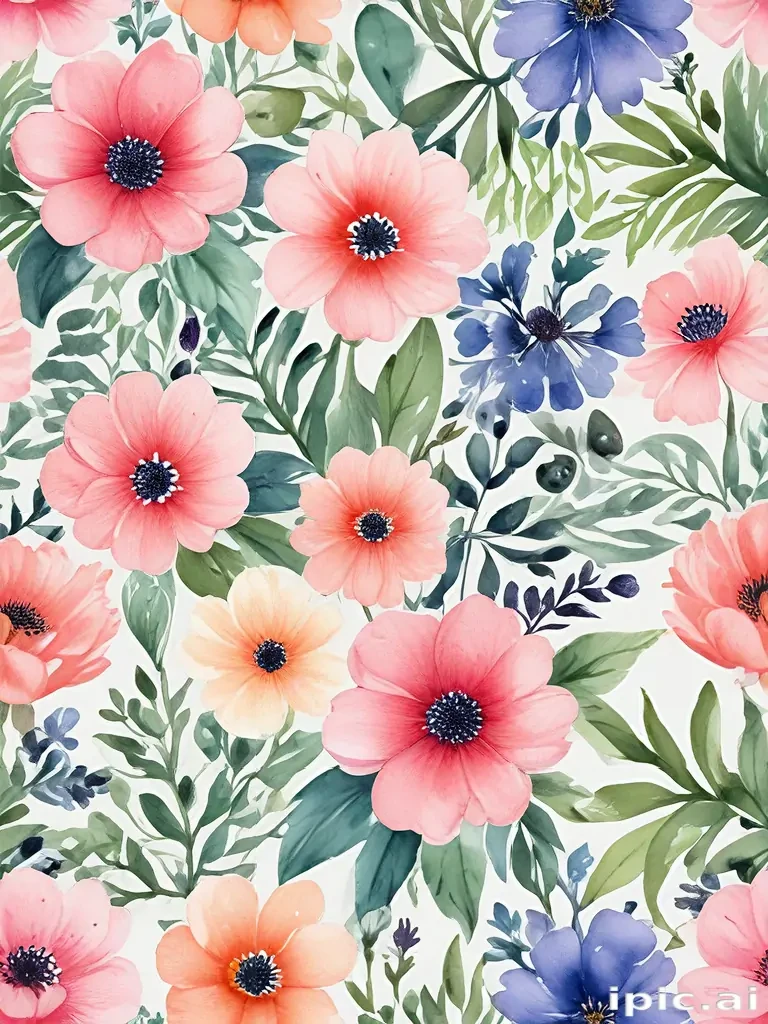 background watercolor flowers