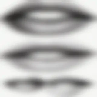 lips clipart black and white
