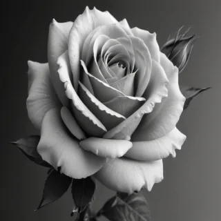 black and white rose clip art