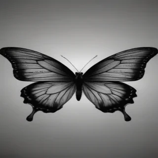black butterfly outline