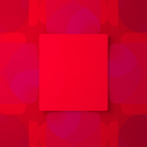 Generate an abstract pattern of overlapping squares in various shades of red and purple with a high-resolution digital camera, aperture f/8, ISO 200, 50mm lens, top-down view, soft focus style.
