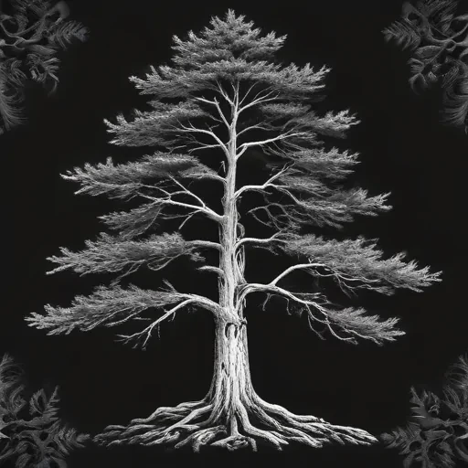pine tree clip art black and white