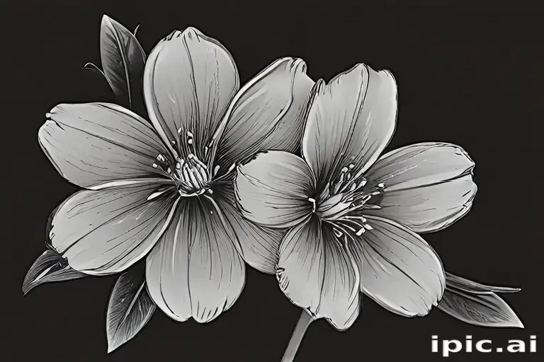 simple flower line art