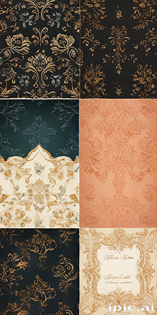 Elegant Floral Patterns in Rich Colors and Intricate Designs for Decor