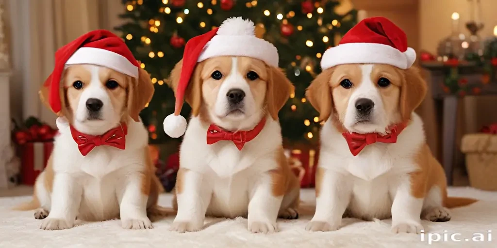 christmas dogs wallpaper