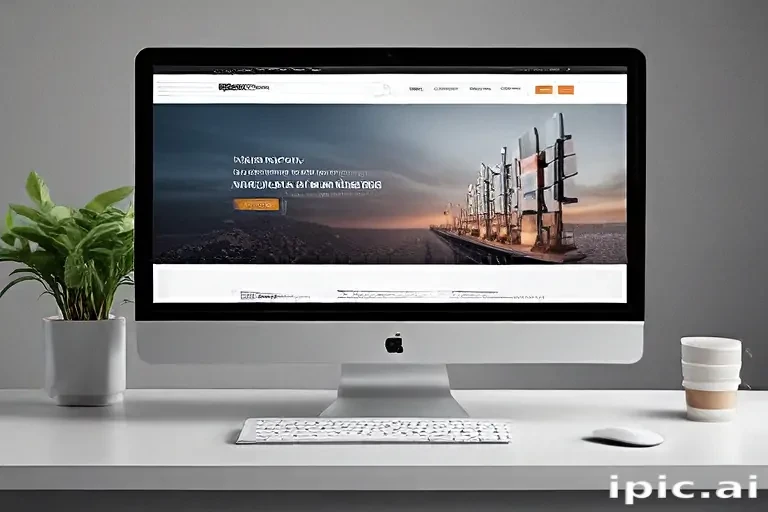 computer website mockup