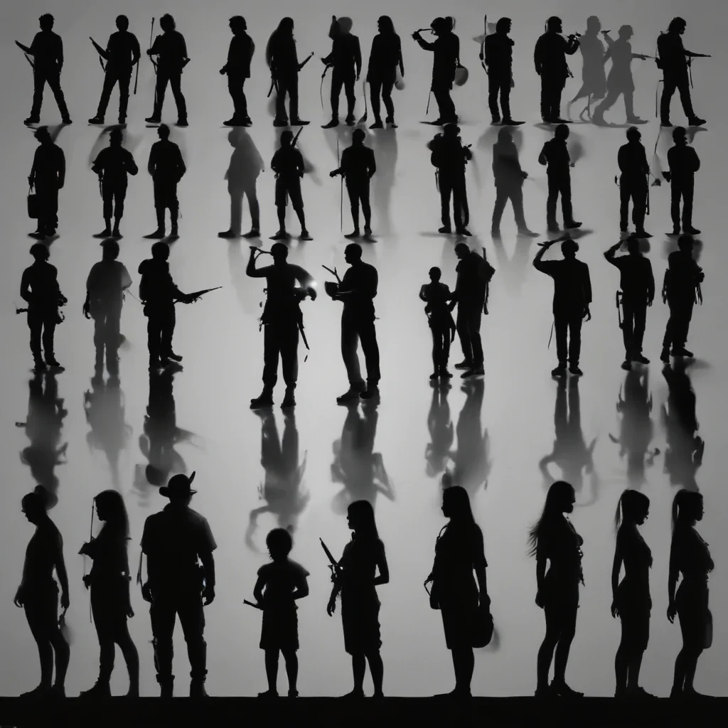 silhouette people png