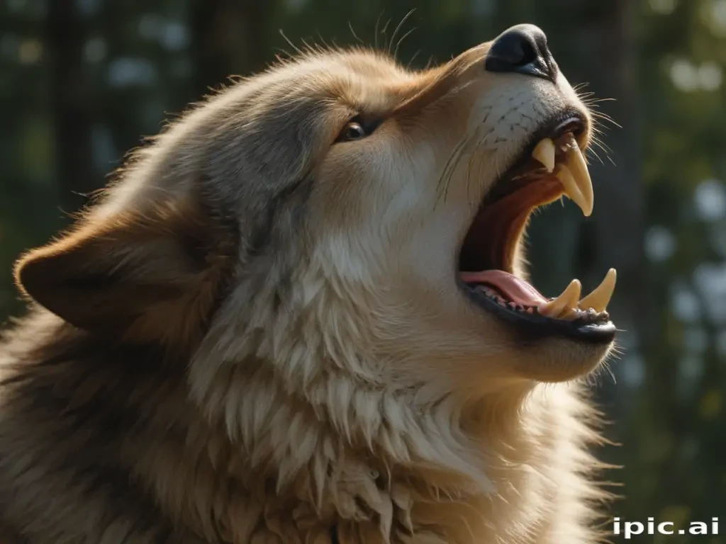 wolf howling png