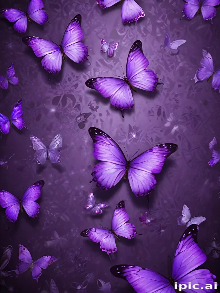 purple butterflies wallpaper