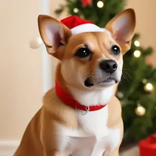 dog christmas background