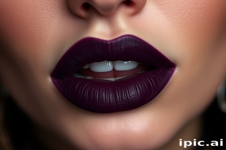 Sultry "Midnight Velvet" matte lip stain delivers a deep, vampy purple shade that exudes mystery and allure. This transfer-proof formula lasts up to 12 hours, providing intense color payoff without drying out the lips. The velvety texture glides on smoothly, leaving a soft-focus finish that blurs imperfections and enhances natural lip contours.