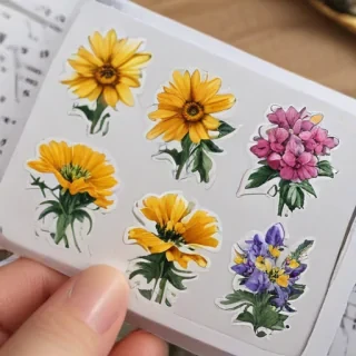 aesthetic flower stickers