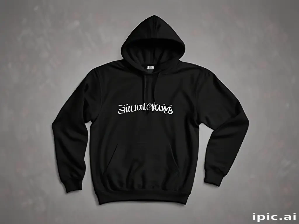black hoodie mockup