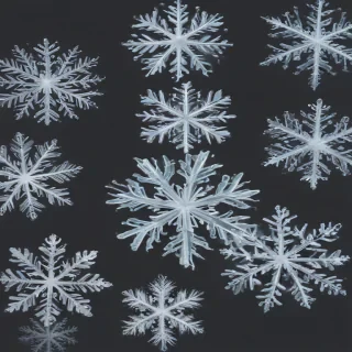 transparent snowflakes