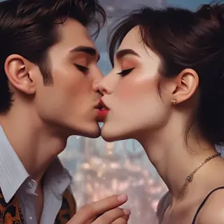 aesthetic kiss
